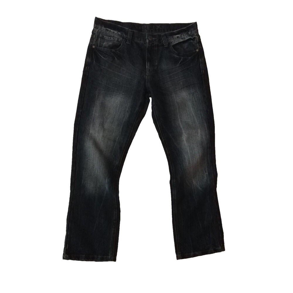 Helix Men's Slim Straight Dark Blue Jeans Denim Size 34x30 Cotton/Poly Blend VTG